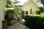 Lower deck features a fountain and an inground water feature.