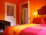 The 3rd queen bedroom the one with lots of colour